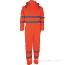 Safety Mens Hi-Vis Yansıtıcı İş Kargo Tulumları